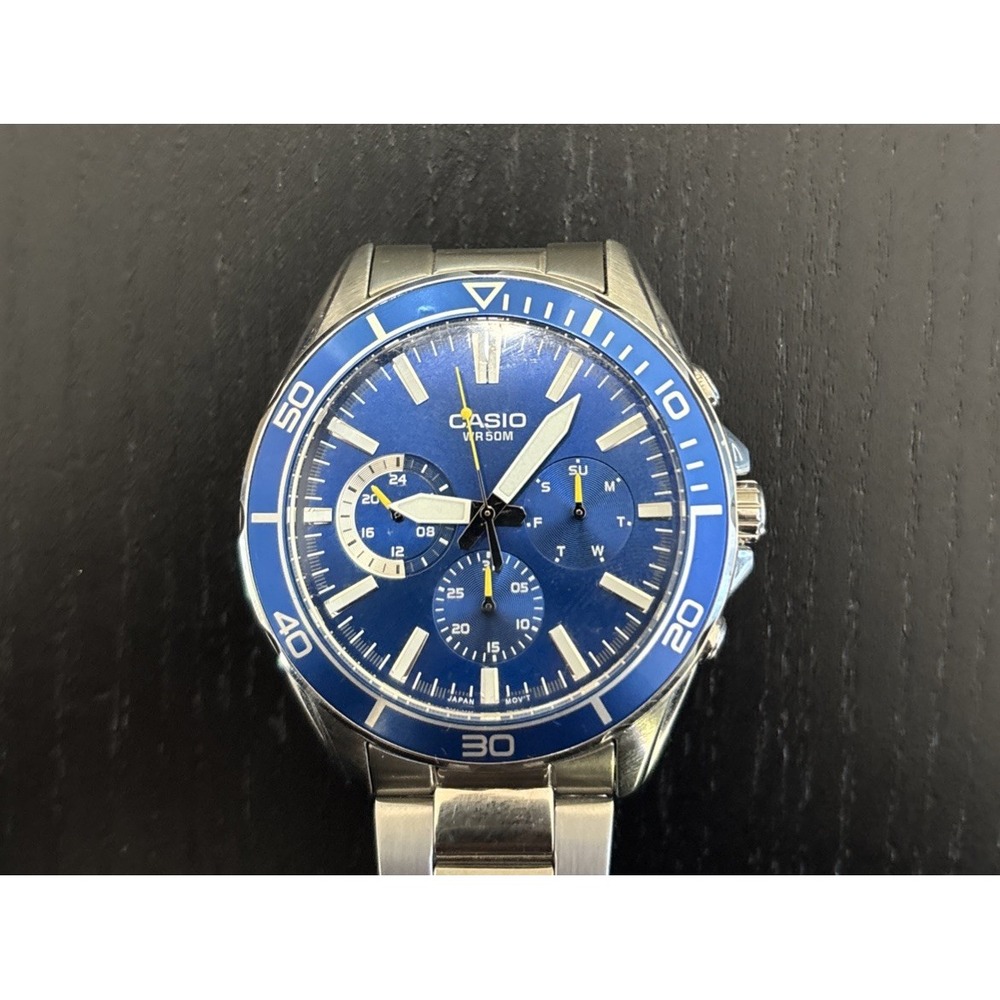 Casio 5374 MTD-320 45mm Blue Tone